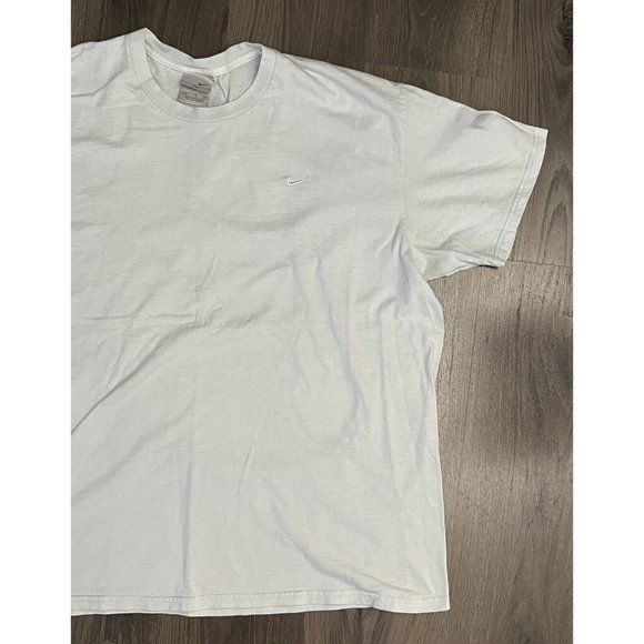 Vintage Nike Mini Swoosh Essential T Shirt Blue Silver Tag 2XL Tee - Picture 2 of 9